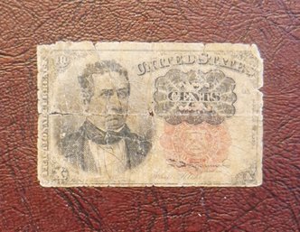 #165 Civil War 1863 Fractional Paper Money 10 Cents