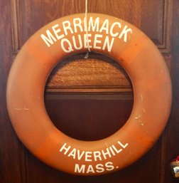 #166 Vintage Merrimack Queen Haverhill, MA Life Preserver 30'w