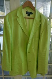 #191 Polo Lime Green Linen Blazer Size XL