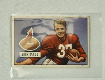 1951 Bowman Football # 30 Don Paul
