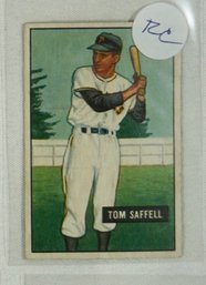 1951 Bowman Baseball # 130 Tom Saffell