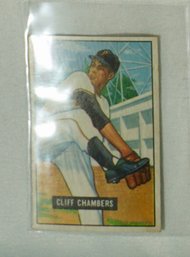 1951 Bowman Baseball # 131 Cliff Chambers