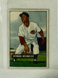 1951 Bowman Baseball #144 Herman Wehmeier
