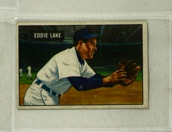 1951 Bowman Baseball # 140 Eddie Lake