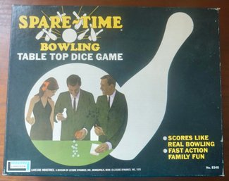 #472 Vintage Spare Time Table Top Bowling Dice Game