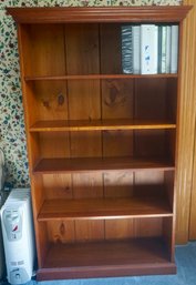 #480 Eastern Yellow Pine W/ Mahogany Stain 4 Shelf Bookcase