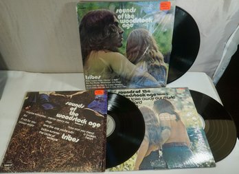 Lot Of 3 Records - Sounds Of The Woodstock Age - Volume 1, 2, 3 - G-vG - No Sleeves
