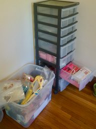 #497 Lot Of Barbies, Furniture, Clothes & Misc