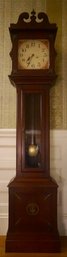 #2552 -ithaca Cherry Grandfather Clock  '1753'  2 Weights & Key, Ca. 1899