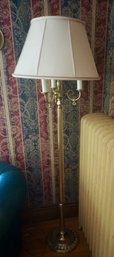#560 Brass Floor Lamp Triple Light 68'T