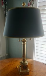 O604 Brass Simmons College Lamp 28'T