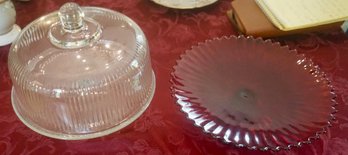 DR626 Lot Of 2 Cake Plates