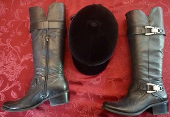 DR637 Equestrian Boots ( Size 7 ) & Hat