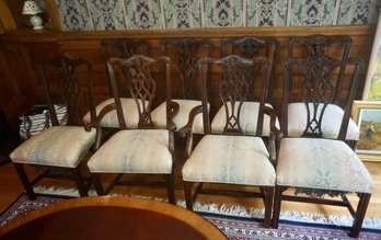 DR639 8 Herendon Chippendale Chairs (2 Arm Chairs )