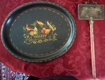 DR671 Lot Of 2 Towle Tray & Antique Cookie Mold