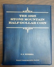#169 He 1925 Stone Mountain Half-Dollar Coin & Stamps Postal Commem. Society Folio