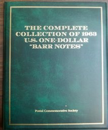 #170 The Complete Collection Of 1963 US One Dollar 'Barr Notes'