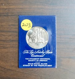 #203 The Lee Natchez Place Centennial Solid Nickel Silver Struck By The Franklin Mint