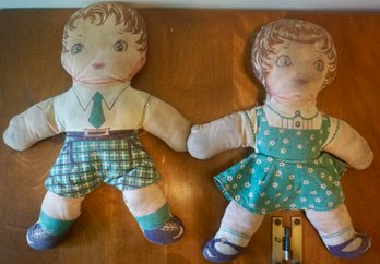 #739 Pair Of Anatomically Correct Stuffed Dolls 11'T
