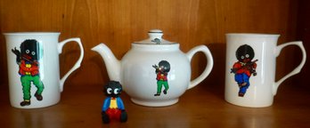 #844 Price Kensington Lot Of Teapot, 2 Mugs, & Figurine