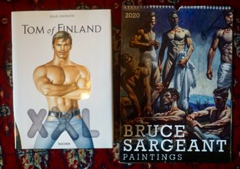 #855 Lot Of 2 Tom Of Finland Book & 2020 Bruce Sargent Paintings