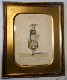 #903 Theatrea French Color Engraving 13 X16