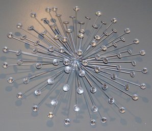 Modern Crystal Starburst Wall Art (silver)