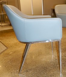 #251 Modern Grey & Chrome Chair