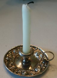 #952 Sterling Repousse Candle Holder