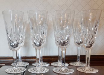 #8 Waterford Lot Of 8 Champagne Glasses 7 1/4'T