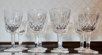 #9 Waterford Lot Of 8 Cordial Glasses 4 1/4' T