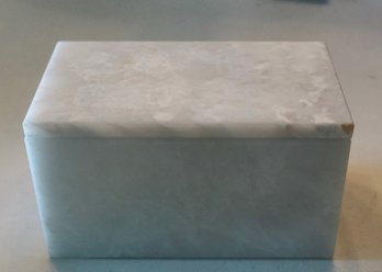 #957 Marble Covered Box/casket 8 X 4 X 4