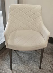 #273 Sunpan Modern Home White Leather Chair