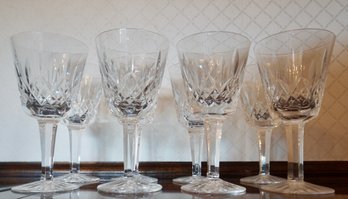 #14 Waterford Lot Of 8 Wine Glasses