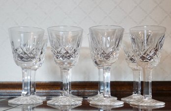 #18 Waterford Lot Of 8 Cordial Glasses 3 1/2'T