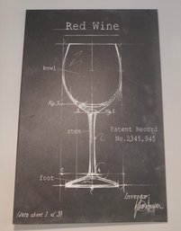 #280 Red Wine Wall Hanging Art