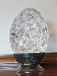 #23 Waterford Egg Paperweight & Stand