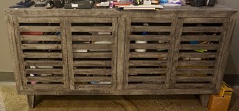 #334 Rustic Grey Wood Credenza / Sideboard