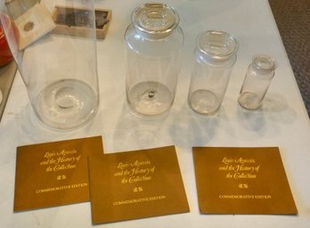 #984 Lot Of 4 New England Glass Company Reproduction Specimen Jars - 6', 9' , 12' & 27'