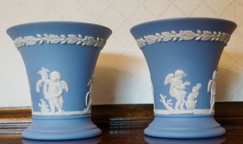 #52 Wedgewoood Pair Of Vase 3 1/2'T