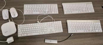 #348 Lot Of 8 (USB Hubm, Eero, 4 Keyboards)