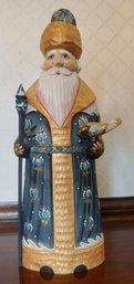 #65 Hand Carved & Painted St Nick 9 1/2'