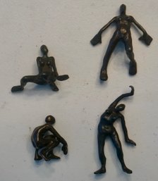 #997 Lot Of 4 3' Metal Sculpture's