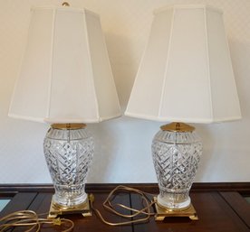 #81 Pair Of Waterford Lamps 30'T