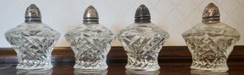 #108 Lot Of 4 Sterling Top Salt  & Pepper