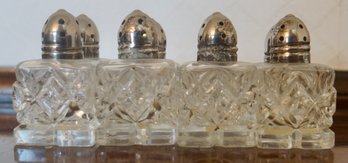 #109 Lot Of 8 Sterling Top Salt & Pepper Shakers