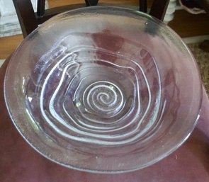 Simon Pierce Thetford Swirl Glass Bowl - 15' Dia.