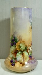 #5- Hand Painted American Belleek Vase - 10.75' T