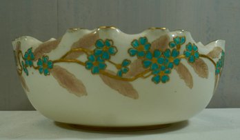 #14- Hand Painted American Belleek Willets Bowl - 10' X 4'