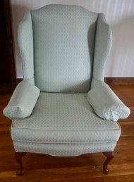 #227 Wingback Chair  By Classic Upholstery With Queen Anne Legs